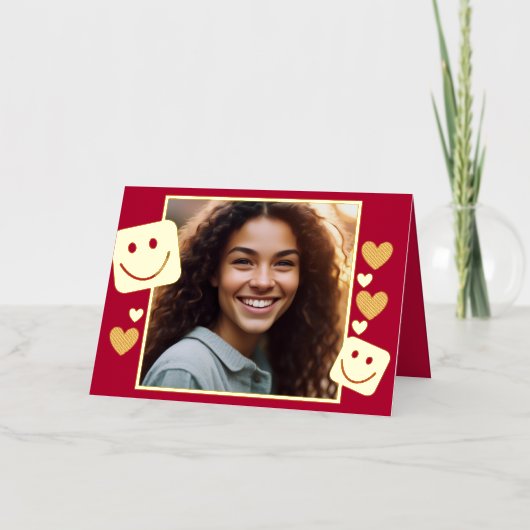 Personalized Photo Gold Foil Card (Vorderseite)
