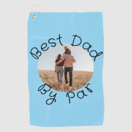 Personalized Photo Golf Gift Best Dad By Par Golfhandtuch