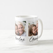 Personalized Photo Grandma Established Year Kaffeetasse (VorderseiteRechts)