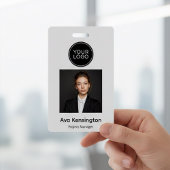 Personalized Photo ID Badge with Logo  Modern  Ausweis