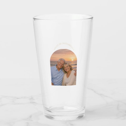 Personalized Photo Keepsake 50th Anniversary Gift Glas (Rückseite)