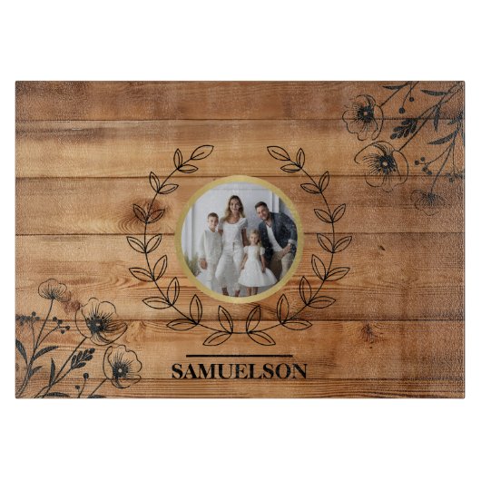 Personalized Photo Keepsake Cutting Board Schneidebrett (Vorderseite)