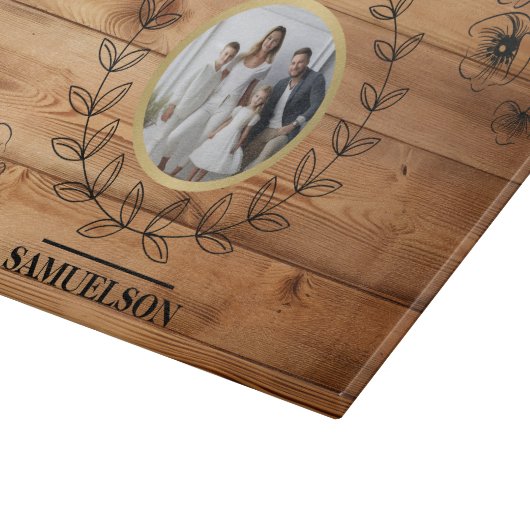 Personalized Photo Keepsake Cutting Board Schneidebrett (Ecke)