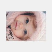 Personalized Photo Keepsake Mama Fleecedecke (Vorderseite (Horizontal))