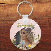 Personalized Photo Keychain | Custom Name Keychain Schlüsselanhänger (Vorderseite)