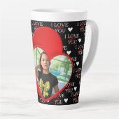 Personalized Photo Love you Milchtasse (Rechte Ecke)