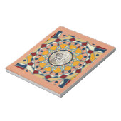 Personalized Photo Mandala Design Baby Shirt Notizblock (Rotiert)