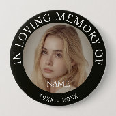 Personalized Photo Memorial Button (Vorderseite)
