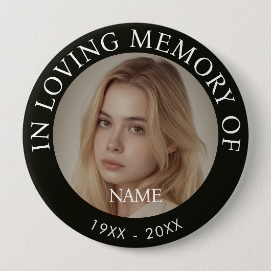 Personalized Photo Memorial Button (Vorderseite)