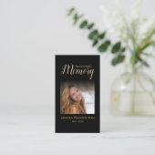 Personalized Photo Memorial Visitenkarte (Stehend Vorderseite)