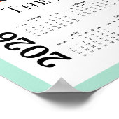 Personalized Photo memory collage 2026 calendar Poster (Ecke)