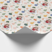 Personalized Photo Merry and Bright Christmas Geschenkpapier (Ecke)