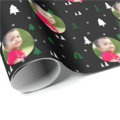 Personalized Photo Merry Christmas Geschenkpapier (Rolleneckpunkt)