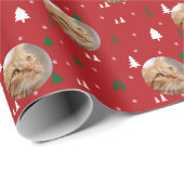 Personalized Photo Merry Christmas Geschenkpapier (Rolleneckpunkt)