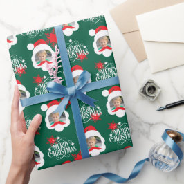 Personalized Photo Merry Christmas  Geschenkpapier