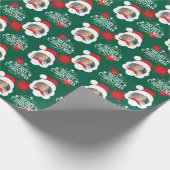 Personalized Photo Merry Christmas  Geschenkpapier (Ecke)