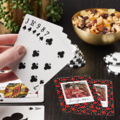 Personalized Photo & Message Floral Playing Cards Spielkarten (In Situ)