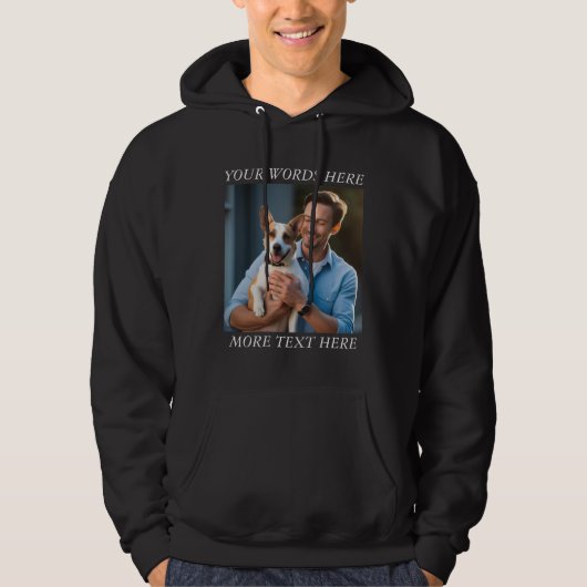 Personalized Photo & Message Hoodie (Vorderseite)
