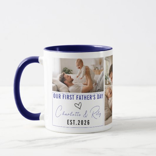 Personalized Photo Mug – Our First Father’s Day Tasse (Links)