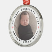 Personalized Photo &Name First Christmas Ornament (Links)