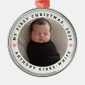 Personalized Photo &Name First Christmas Ornament (Vorne)