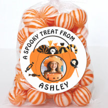 Personalized Photo Name Halloween Candy Treat