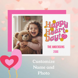 Personalized Photo & Name Valentine's Feiertagskarte