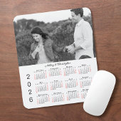 Personalized Photo Names 2026 Calendar Mousepad