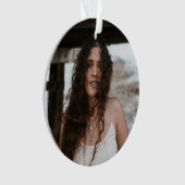 Personalized Photo Ornament for Birthday with Text (Vorderseite)