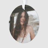 Personalized Photo Ornament for Birthday with Text (Vorderseite)