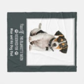Personalized Photo Pet Dog Fleecedecke (Vorderseite (Horizontal))