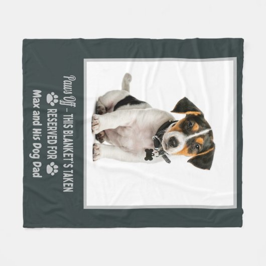 Personalized Photo Pet Dog  Fleecedecke (Vorderseite (Horizontal))