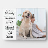 Personalized Photo Pet Memorial Fotoplatte (Vorderseite)
