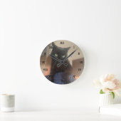 Personalized Photo Pets Family Create your own Runde Wanduhr (Zuhause)