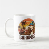 Personalized Photo Retro Bahamas Tropical Beach Kaffeetasse (Links)