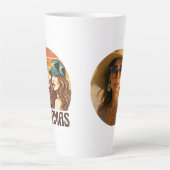 Personalized Photo Retro Bahamas Tropical Beach Milchtasse (Vorderseite)