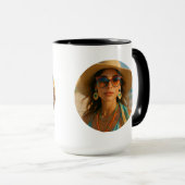 Personalized Photo Retro Bahamas Tropical Beach Tasse (VorderseiteRechts)