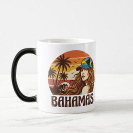 Personalized Photo Retro Bahamas Tropical Beach Verwandlungstasse