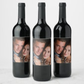 Personalized Photo Save The Date Beverage Labels Weinetikett (Flaschen)