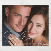 Personalized Photo Save The Date Drink Label Alkoholflaschenetikett (Einzelnes Label)
