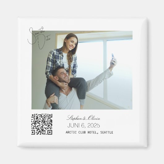 Personalized Photo Save the Date Wedding magnet (Vorne)