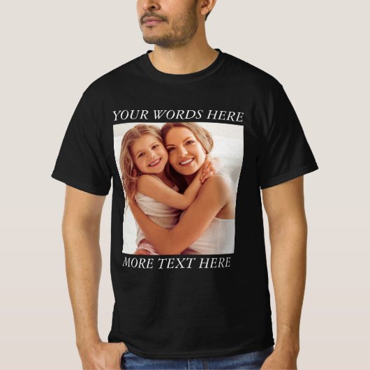 Personalized Photo Shirt with Custom Wording (Vorderseite)