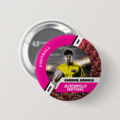 Personalized photo sports button/pin football butt button (Vorne & Hinten)