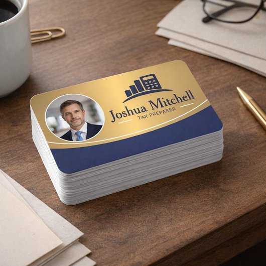 Personalized Photo Tax Preparer Professional Visitenkarte