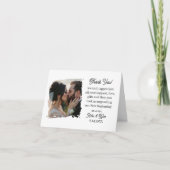 Personalized Photo Template Wedding Thank You Dankeskarte (Vorderseite)