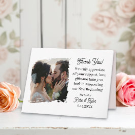 Personalized Photo Template Wedding Thank You Dankeskarte