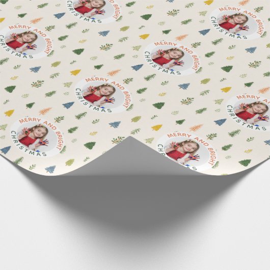 Personalized Photo trees Christmas Geschenkpapier (Ecke)