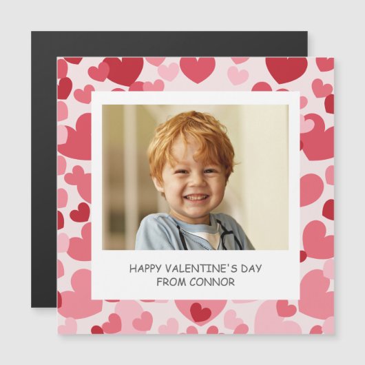Personalized Photo Valentine Magnet (Vorne/Hinten)