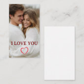 Personalized Photo Valentine's Day Flat Note Card Mitteilungskarte (Vorne/Hinten)