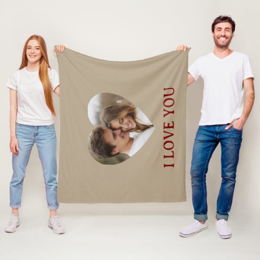 Personalized Photo Valentine's Day Fleece Blanket (Beispiel)
